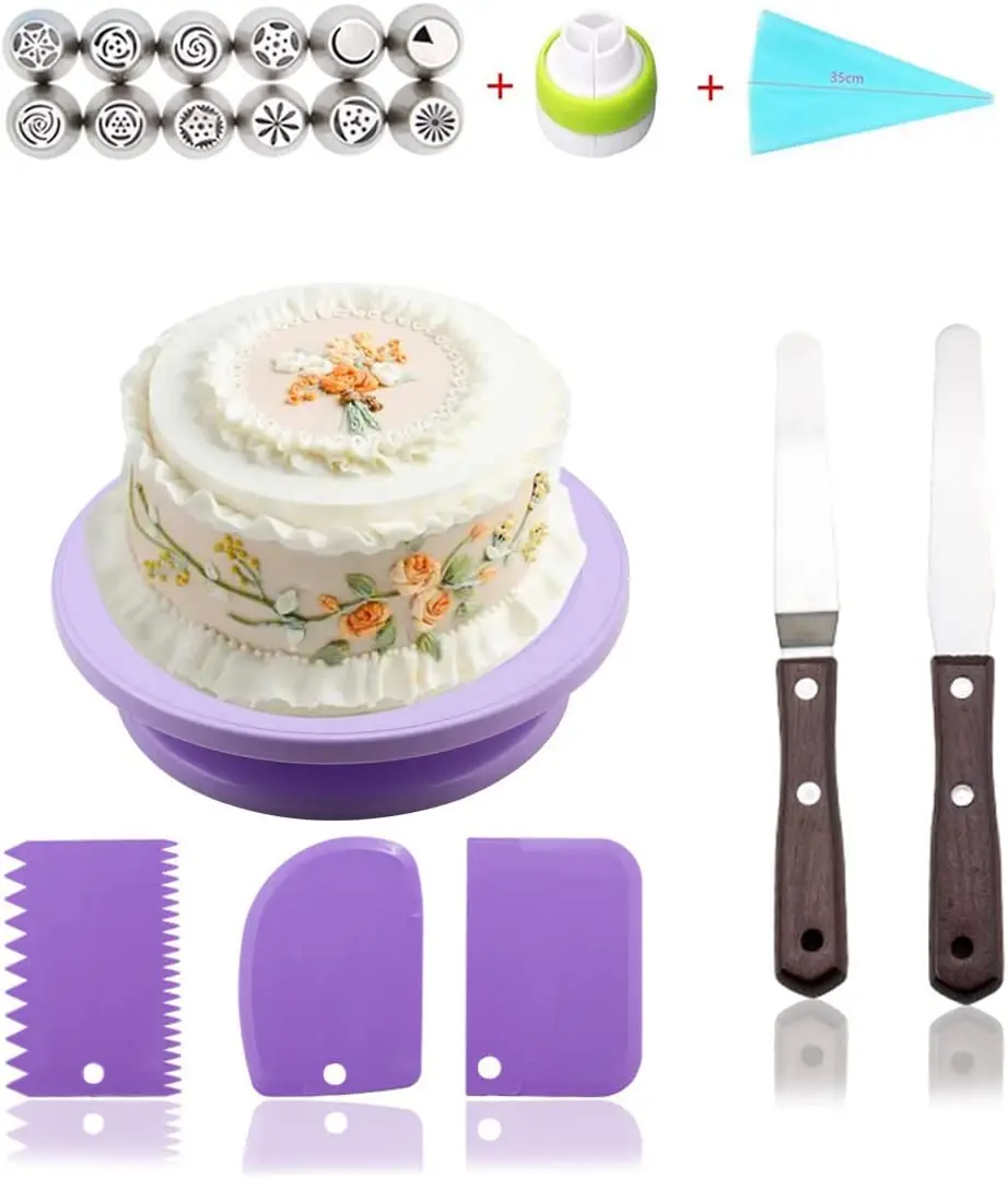 

Cake turntable 20 professional pastry set tableware set cake making turntable cake decoration