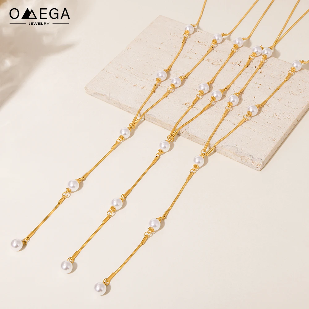 Ожерелья матраса из нержавеющей стали для женщин позолоченные 18 карат с