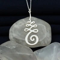 exquisite lotus unalome necklace fashionable hippie punk spiritual yoga jewelry simple necklace for girls holiday gifts
