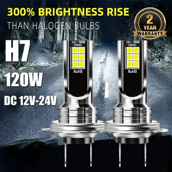 2pcs H7 LED Headlight Bulb Beam Kit 12V 100W High Power LED Car Light Headlamp 6000K Auto Headlight Bulbs H11 Car Fog Light H3 4