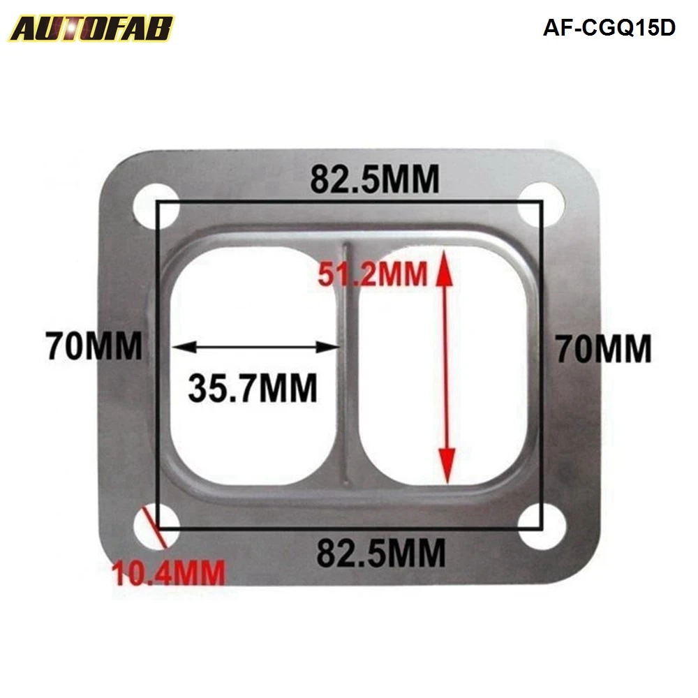 T4 турбо вход турбины разделенная прокладка из нержавеющей стали 304 для T04 Turbo HQ