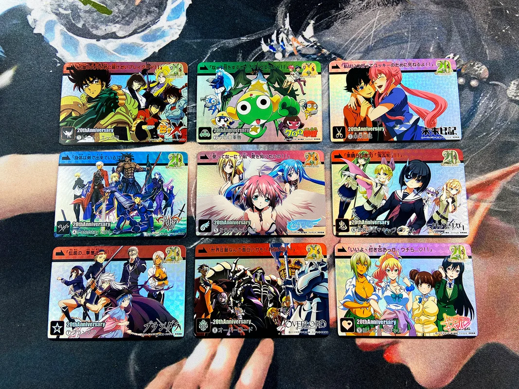 

9 шт./компл. Джампер Ежемесячный Сёнэн Ace 20-я годовщина брикет Overlord Fate No.8 Хобби Коллекционные игры аниме коллекционные карты