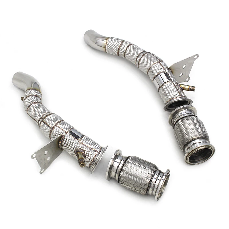 

Head Section High flow Pipes Exhaust Pipes branch downpipe Exhaust Pipe with catalyst for Ferrari 458 4.5 2013-2016