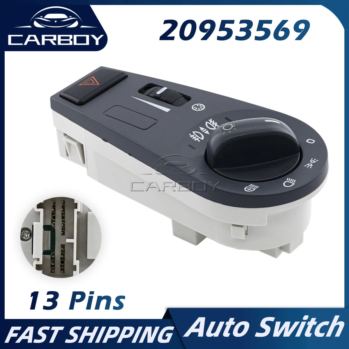 

20953569 20466302 Headlight Fog Lamp Hazard Warning Light Control Combination Switch Panel For Volvo Truck FH12 FM VNL 13 Pins