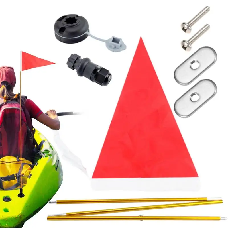 

Kayak Flag Pole Kayak Track Mount Flag Boat Flag Pole Kit Easy Installation With Stable Base For Canoe Yacht Dinghy Kayak