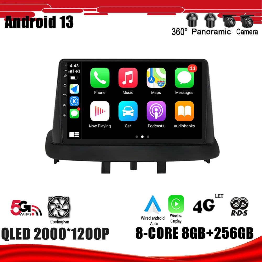 

Android 13 для Renault Megane 3 Fluence Samsung SM3 2008 - 2014 навигация GPS DSP Carplay Wi-Fi Автомагнитола мультимедийный плеер