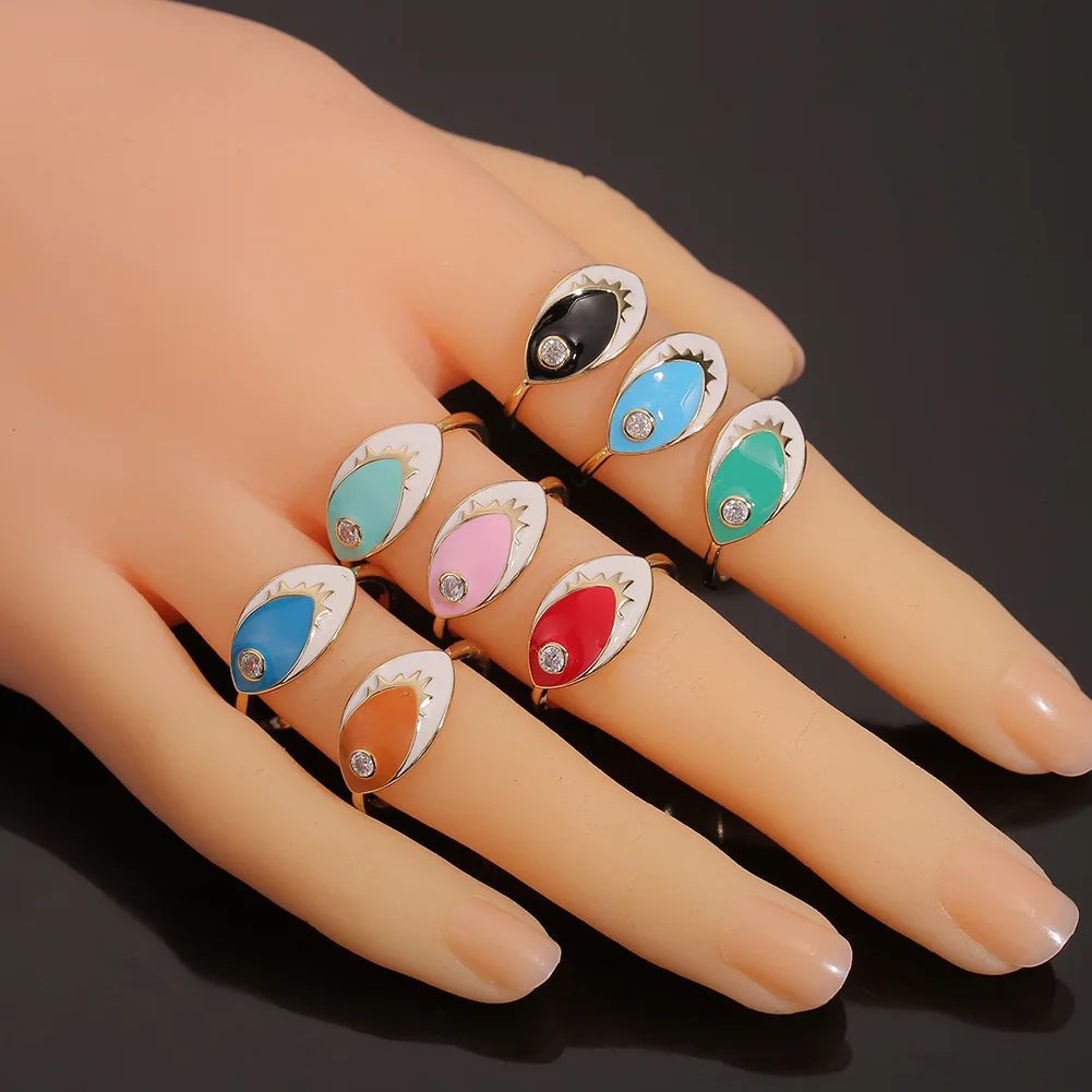 Новое Женское свадебное украшение медное эмалированное кольцо с дьявольским