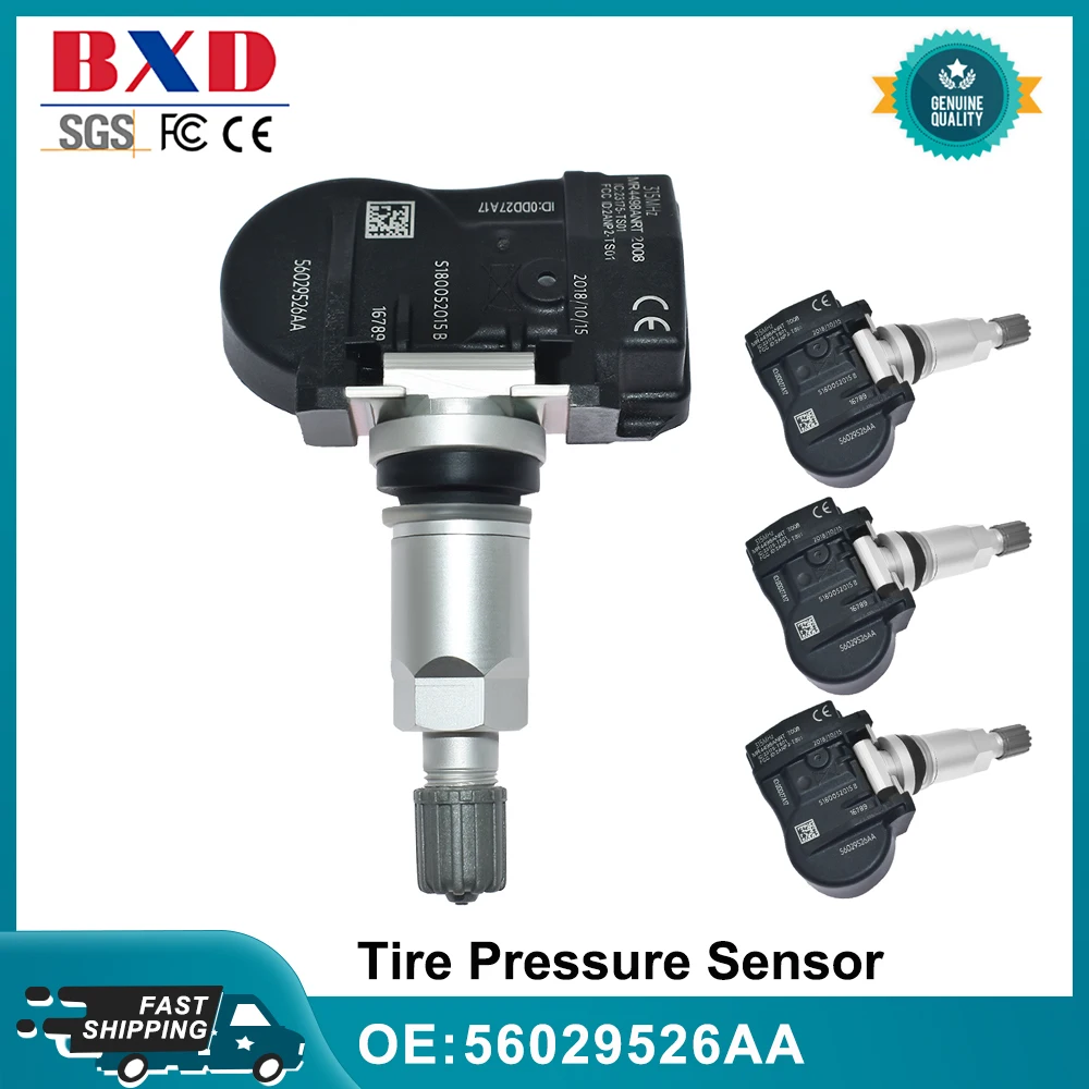 

1/4PCS OEM 56029526AA TPMS Tire Pressure Monitoring Sensors For Chrysler Dodge Jeep