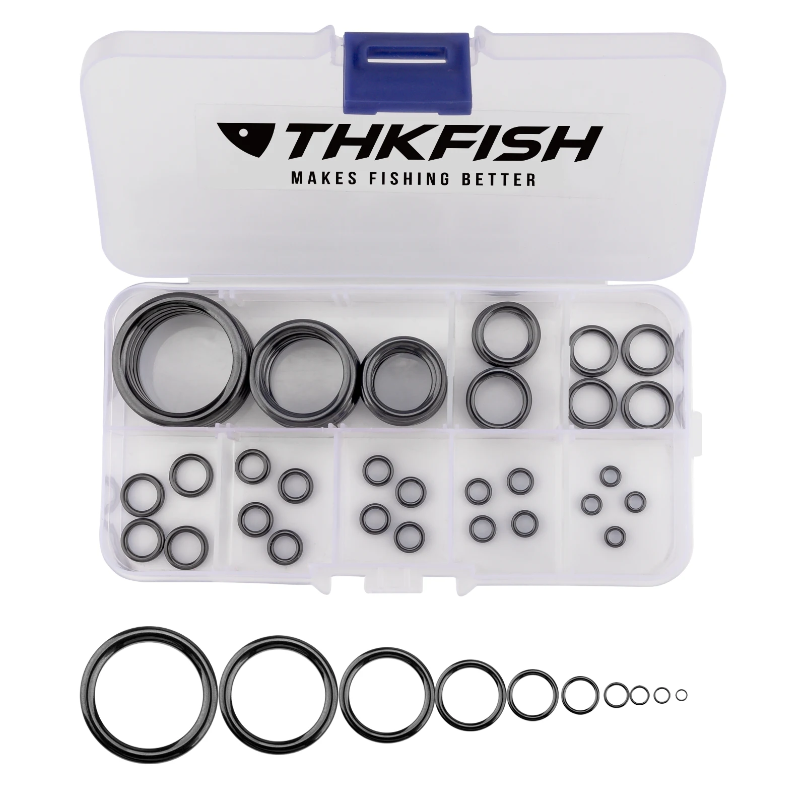 

40pcs Round Connector Rig Ring Fishing Tackle Accessories 4mm-30mm Round O rings For Fishing Rod Guides