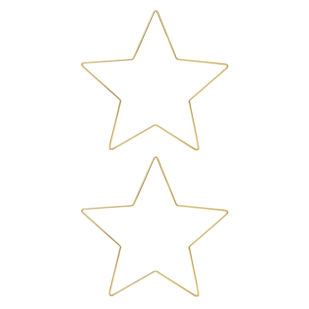 

2 Pcs Metalhoopsforcrafts Star Wreath Dream Catcher Frame Star Shaped Metal Ring Dreamcatcherrings Chritmas Garland