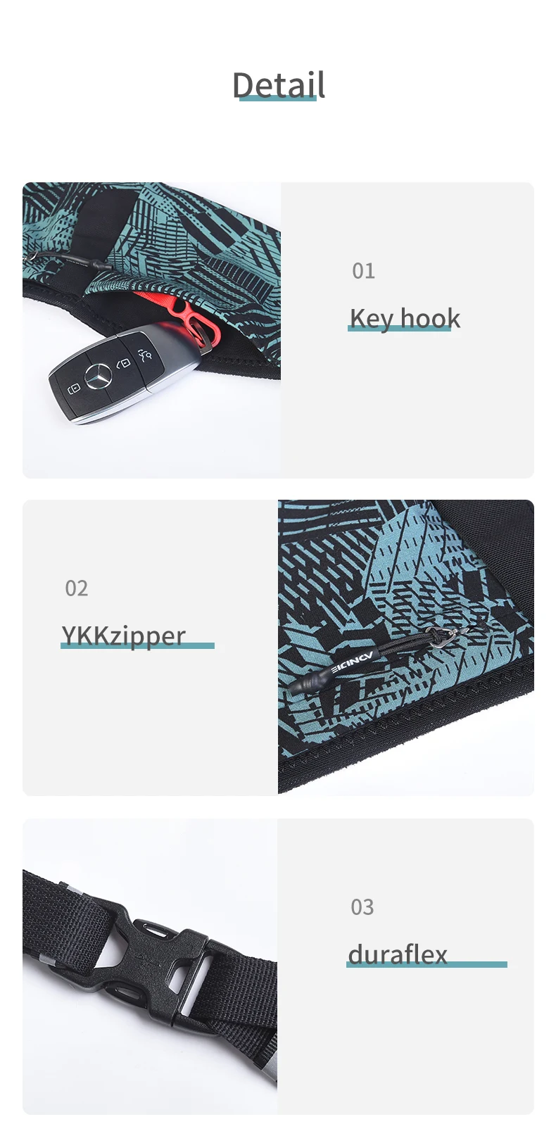 AONIJIE W8115 250ML Unisex Lightweight Sports Running Fanny Pack Run Pocket Adjustable Waist Bag for Waist Size 68cm To 110cm