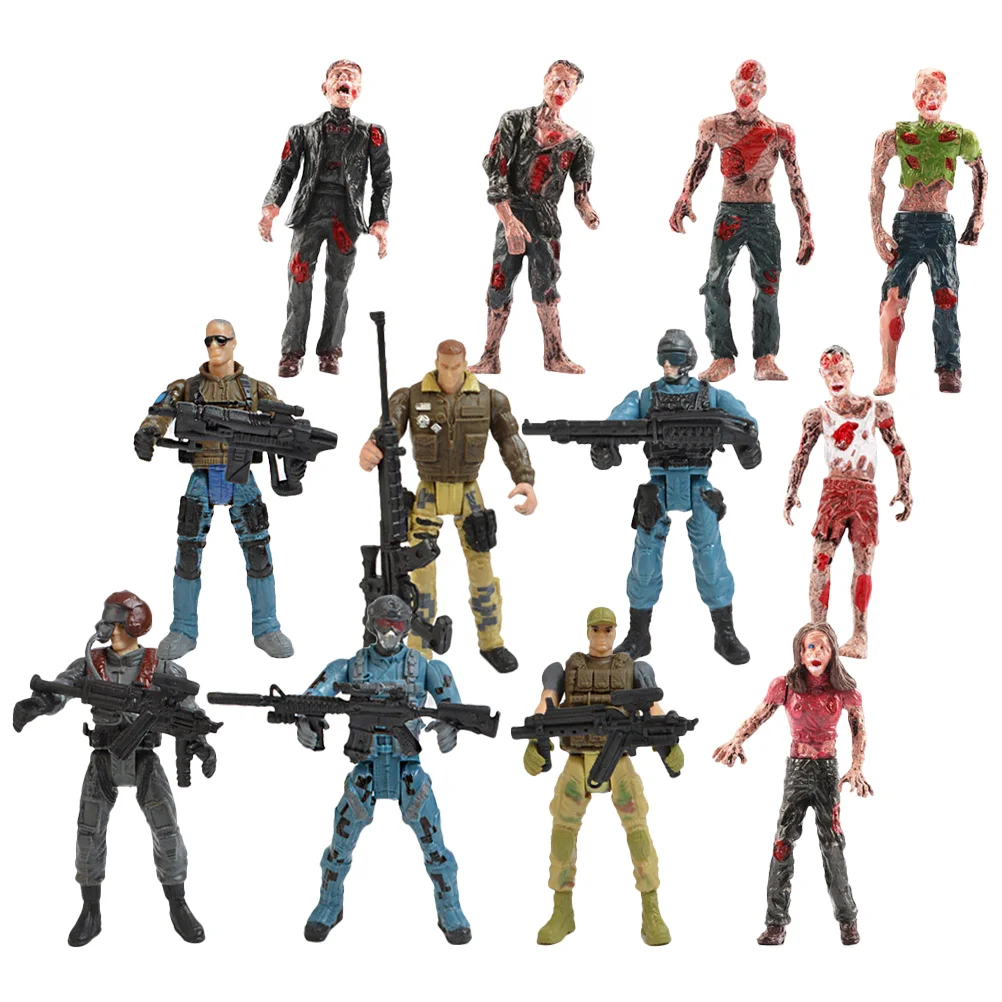 Гибкие модели солдат имитация игрушки мини-фигурки зомби аксессуары мужские