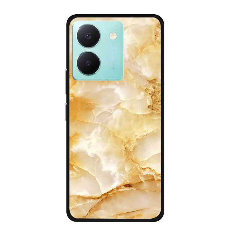 Мягкий модный ЧЕХОЛ ДЛЯ Vivo Y27s 4G чехол силиконовые чехлы из ТПУ с деревянным