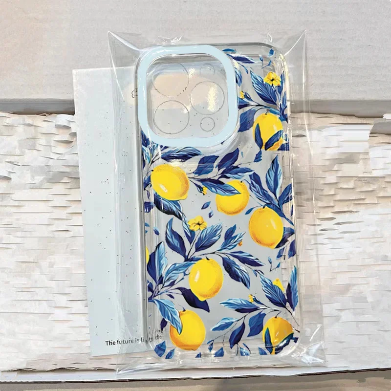 Фото Прозрачный чехол для телефона Summer Fruit Lemon для Xiaomi Mi 14T Pro 14 13T 12 13 11 Lite 5G NE 12T POCO X6 X5 M6 F5 Pro X3 Мягкий чехол из ТПУ №2