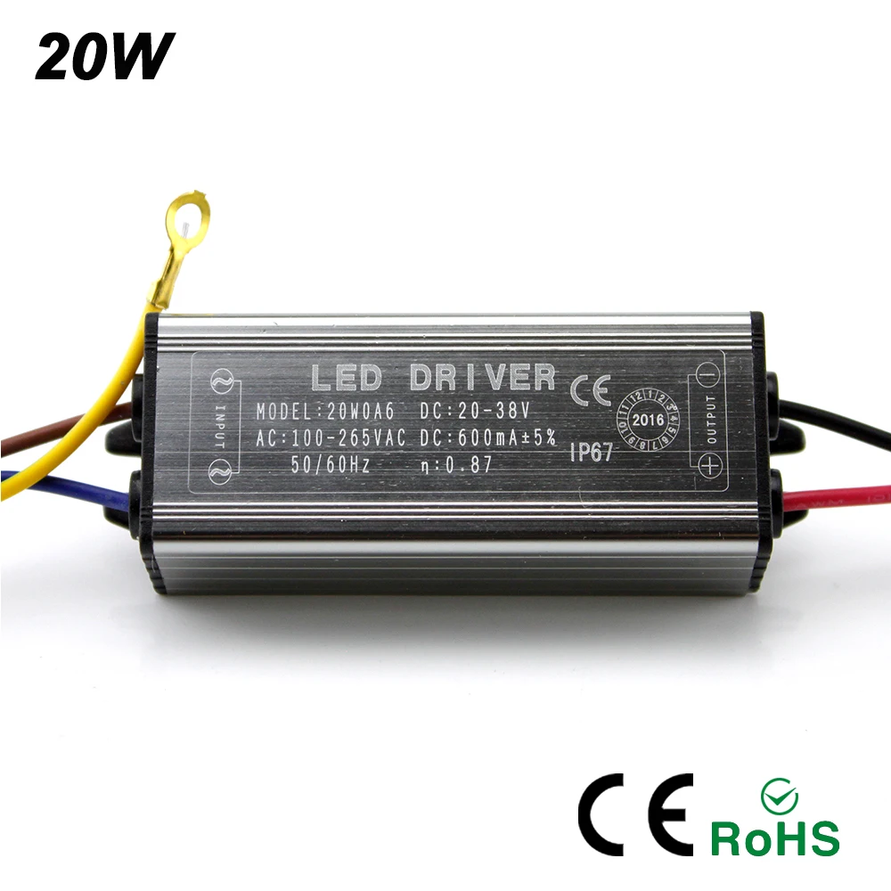 LED Driver 10W 20W 30W 50W Adapter Transformer AC100V-265V to DC 20-38V High Quality Switch Power Supply IP67 For Floodlight 