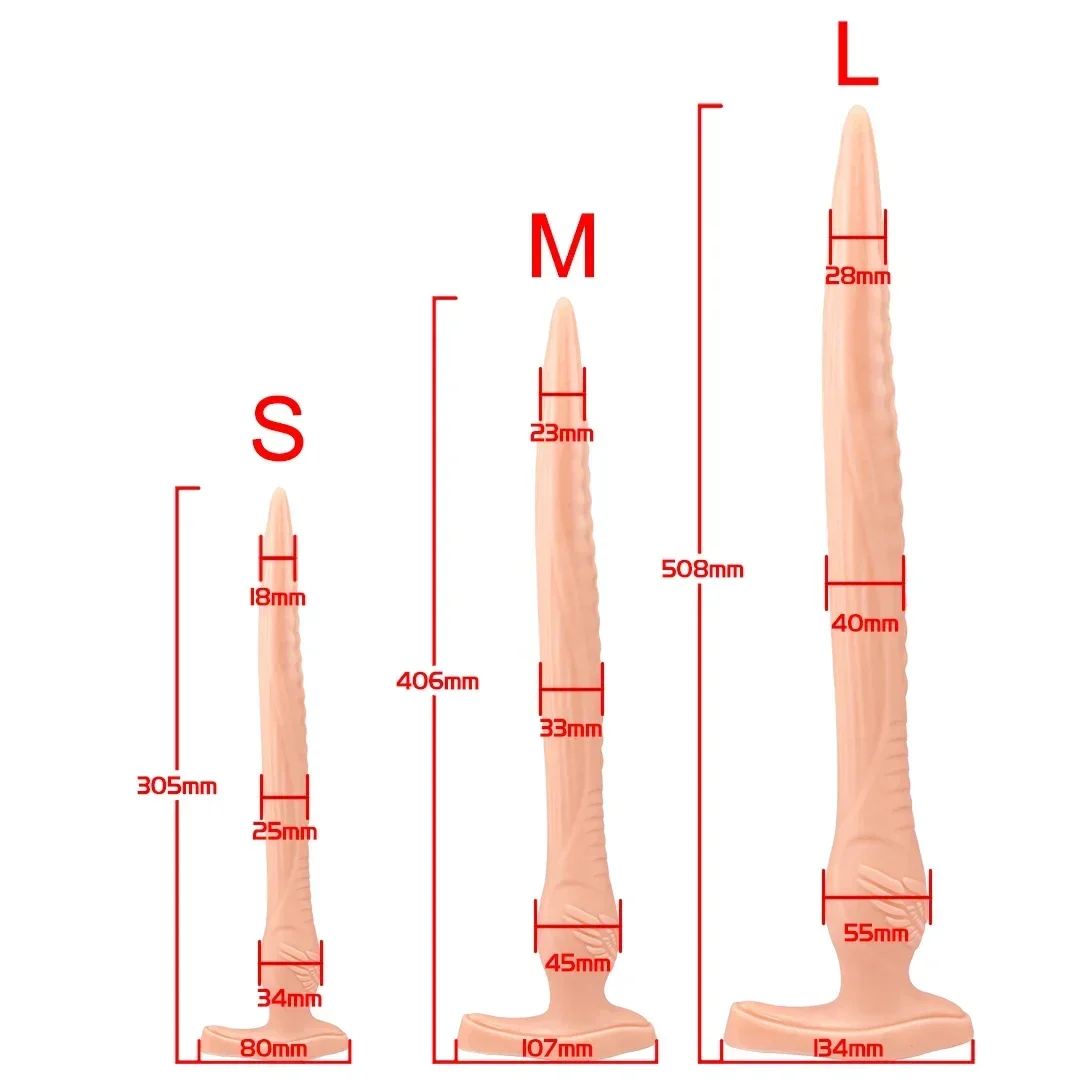 Эротический анальный фаллоимитатор над длиной секс-игрушка пробка для ануса