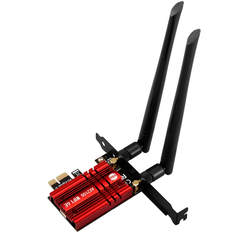 Фото 5374 МБ WiFi 6 PCIE Беспроводной Wi-Fi адаптер Bluetooth 5,2 Intel AX210 трехдиапазонный 2,4G/5G/6 ГГц PCI Express 802.11AX Wi-Fi сетевая карта №2