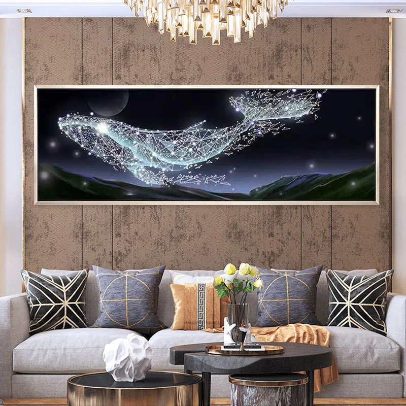 

Fantasy Whale 5D Diamond Painting Full Diamond Art Embroidery Large Living Room Office Home Decor Diamond Cross Stitch Kits