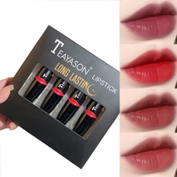 4pcsset matte velve lip gloss waterproof natural moisturizing lip makeup easy to wear long lasting hydrating lip glaze cosmetic