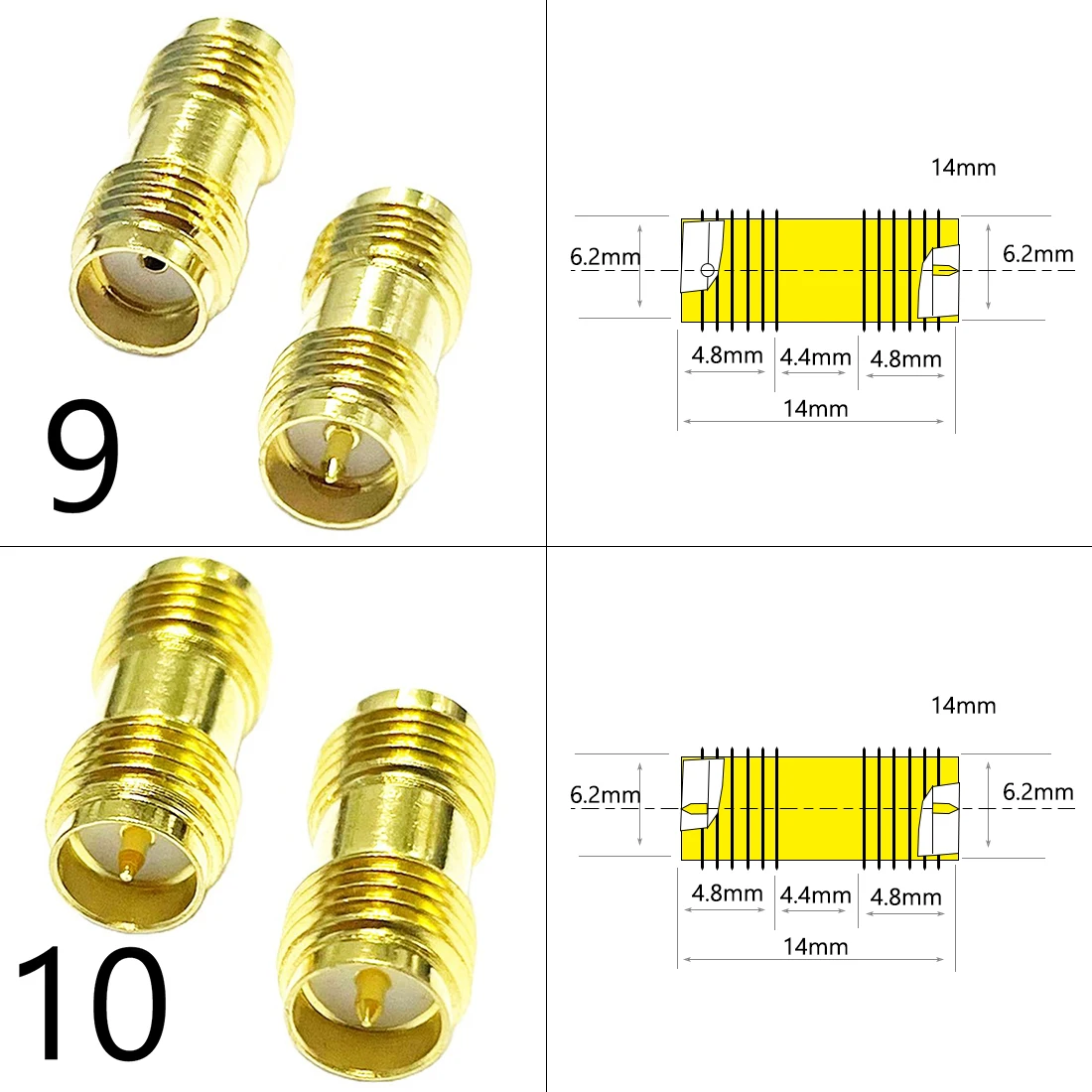 DexMRtiC 1PC SMA Male / Female RF Coax Adapter Connector Straight Right Angle T Type Splitter Goldplated NEW Wholesale images - 6