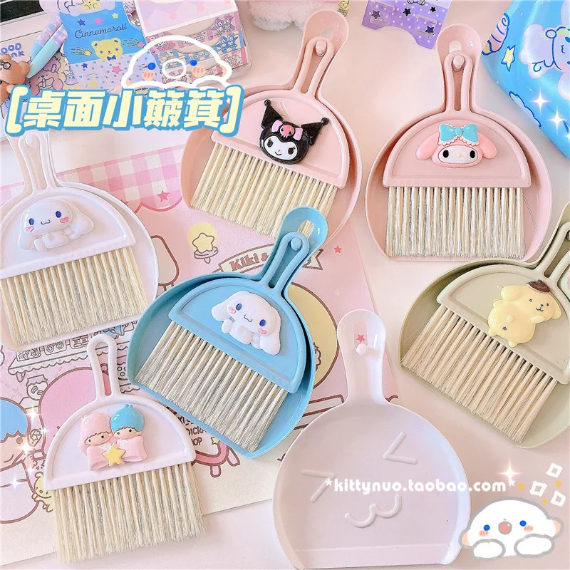

My Melody Cinnamoroll Kuromi Purin Dog Anime Cartoon Creative Mini Desktop Broom Cute Clean Up Desktop Keyboard Clutter Brush