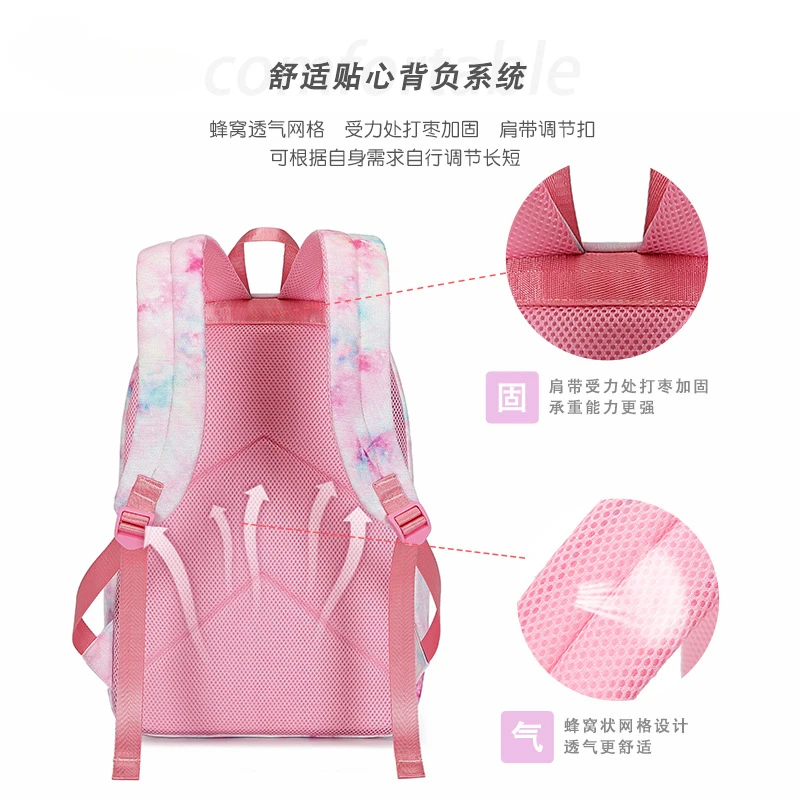 2023 Backpack for Girls School Bags Cute Cartoon Princess School Kids Waterproof Schoolbag Children Book Bag Set Mochila Escolar