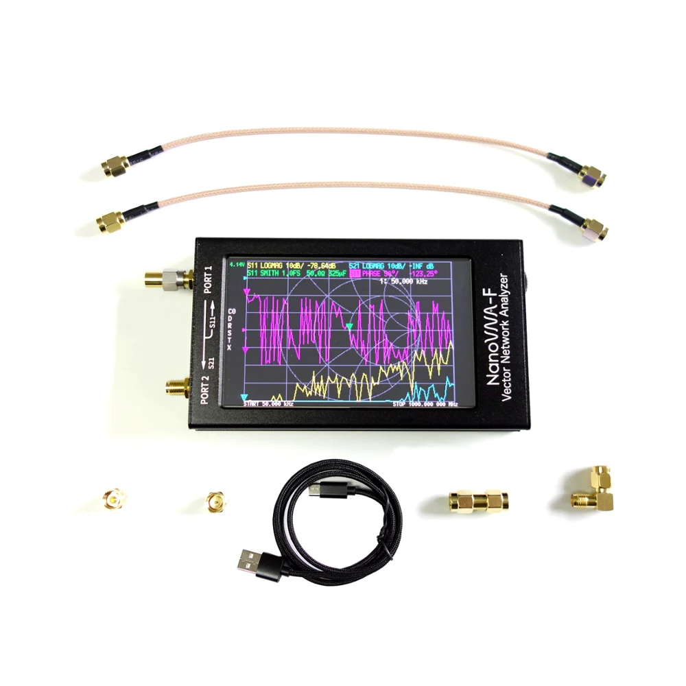 

NanoVNA-F New item Original 4.3" Touchscreen NanoVNA-F Vector Network Analyzer 50KHz-1000MHz HF VHF UHF Antenna Analyzer