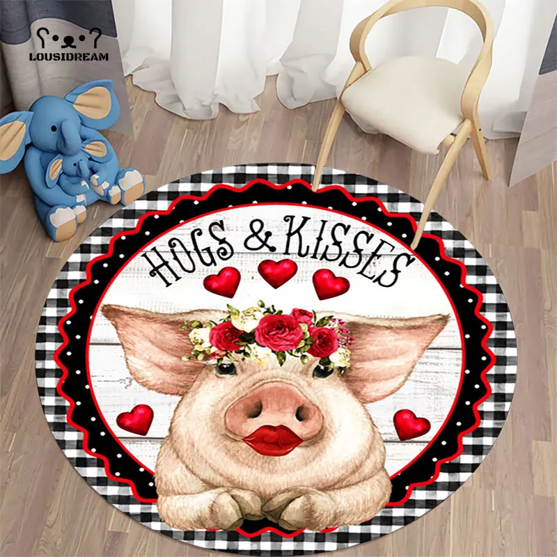 

Круглый ковер на День святого Валентина, прикольный коврик с забавным подарком жене, девушке, подруге, коврик, коврик для ног, коврик для ван...