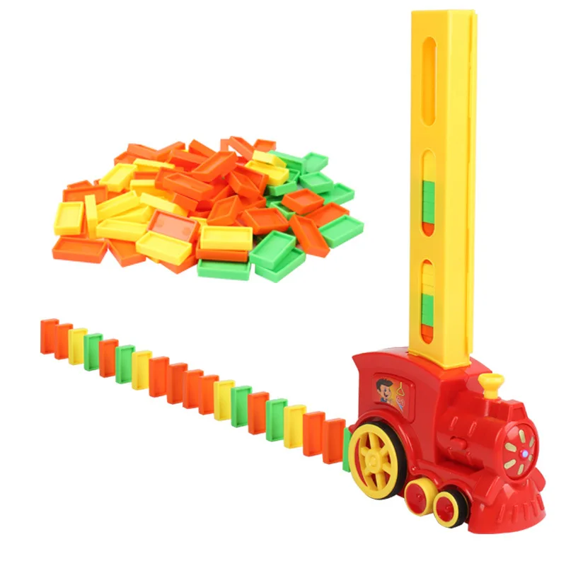 

Train Car with Light Sound Game Car Toy Set Automatic Placement Educational DIY Toy Gift