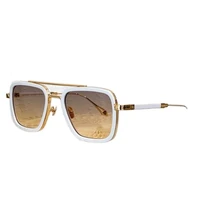 white metal rimmed sunglasses for women fashion brand designer with the same glasses mens leisure sunshade mirror