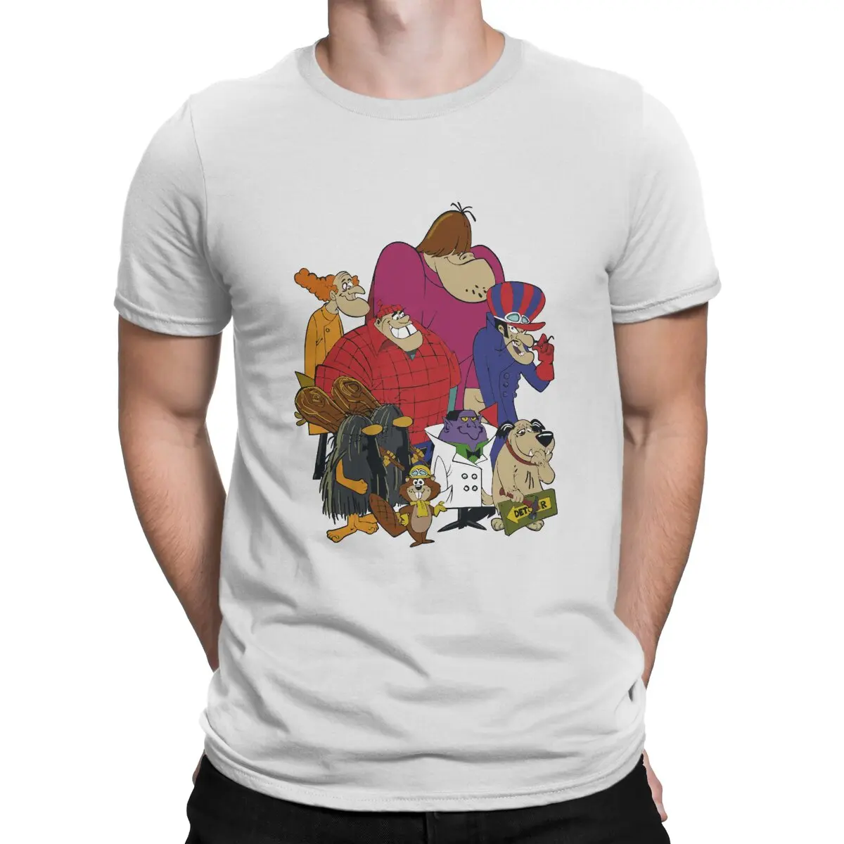 

Wacky Races 1968 Anime TV Series Character T Shirt Harajuku Grunge Men's Tshirt O-Neck Streetwear
