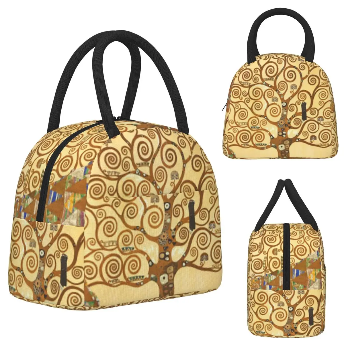 Фото Термосумка для обедов Tree Of Life Stoclet Frieze Gustav Klimt для женщин, офисная термосумка-холодильник, контейнер для обедов №1