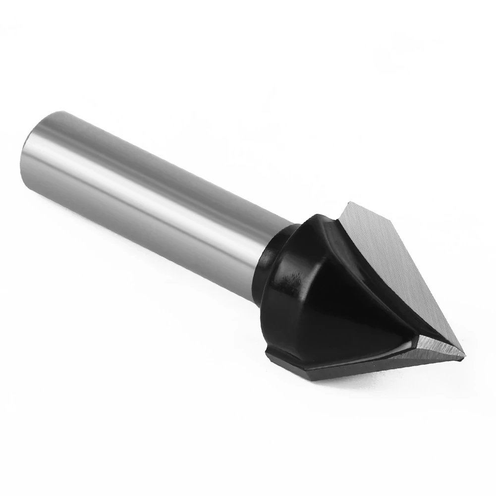 

8mm Shank 60 Degree Wood Router Bit Straight End Mill Trimmer Cleaning Flush Trim Solid Carbide Router Bit Woodworking Tools