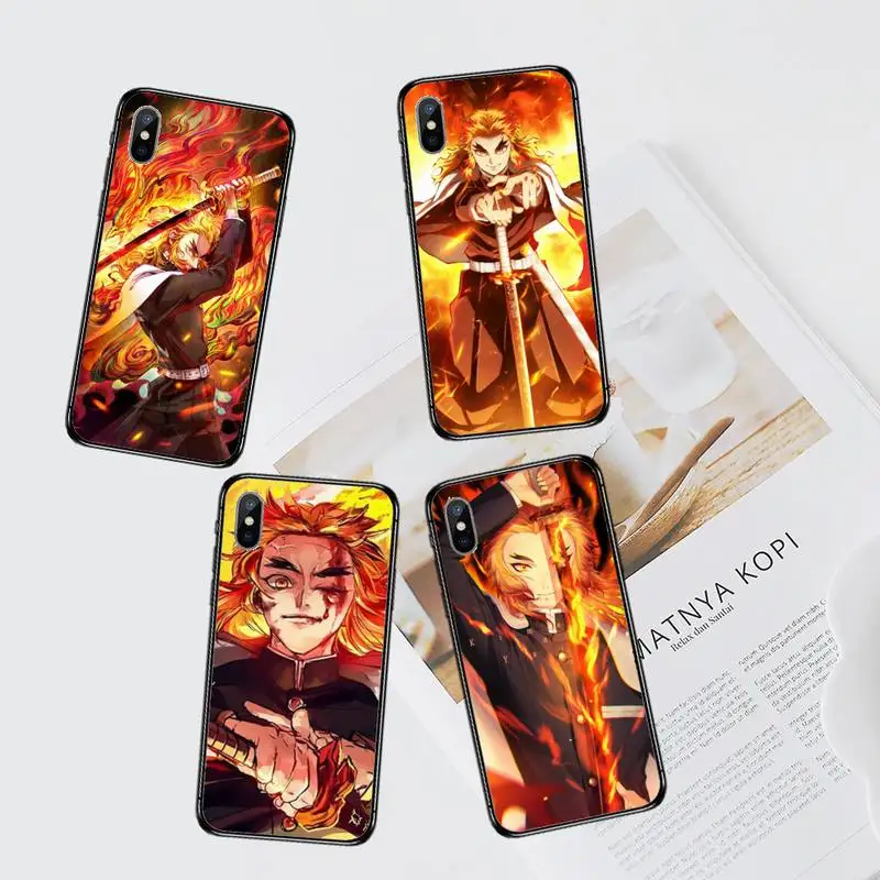 

Kyojuro Rengoku Demon slayer anime Phone Case For iphone 12 11 13 7 8 6 s plus x xs xr pro max mini shell