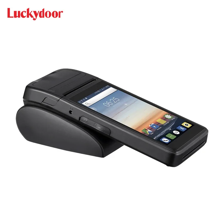 

Luckydoor M500 PDA android handheld pda barcode scanner mobile terminal android with 58mm receipt printer