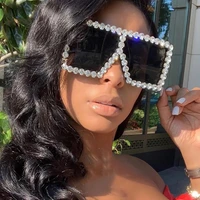 2022 oversized square colorful diamond sunglasses women big frame luxury crystal sun glasses for female rhinestone eyewear uv400