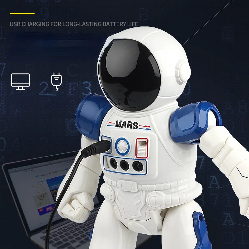 Робот с радиоуправлением векторная игрушка умная Робототехника для детей музыка