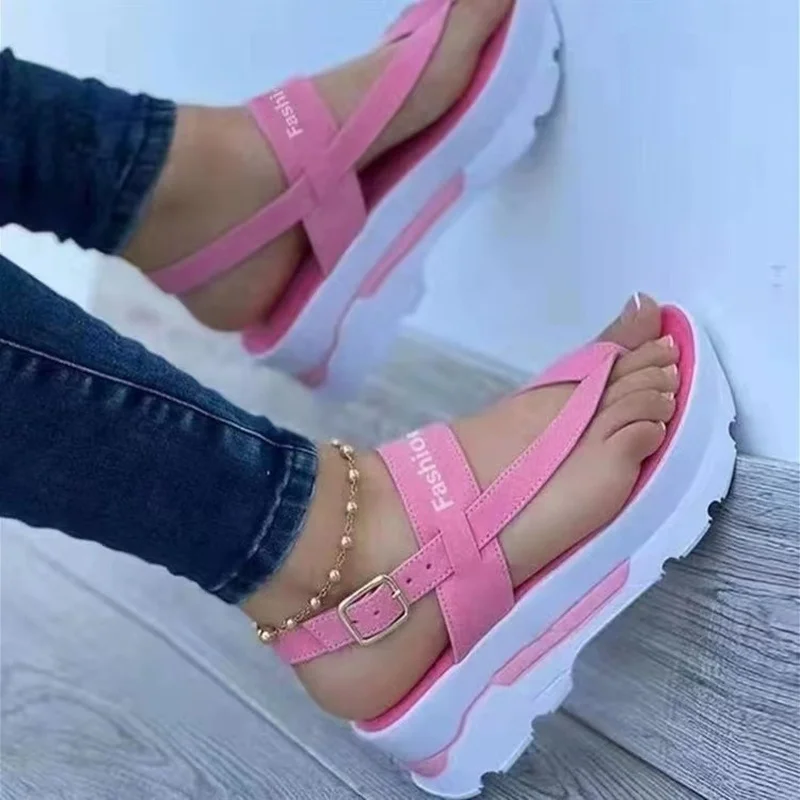 2023 NEW Sandals Women Summer Flip Flops Outdoor Casual Platform Sandals Ladies Plus Size Wedges Beach Sandalias De Las Mujeres