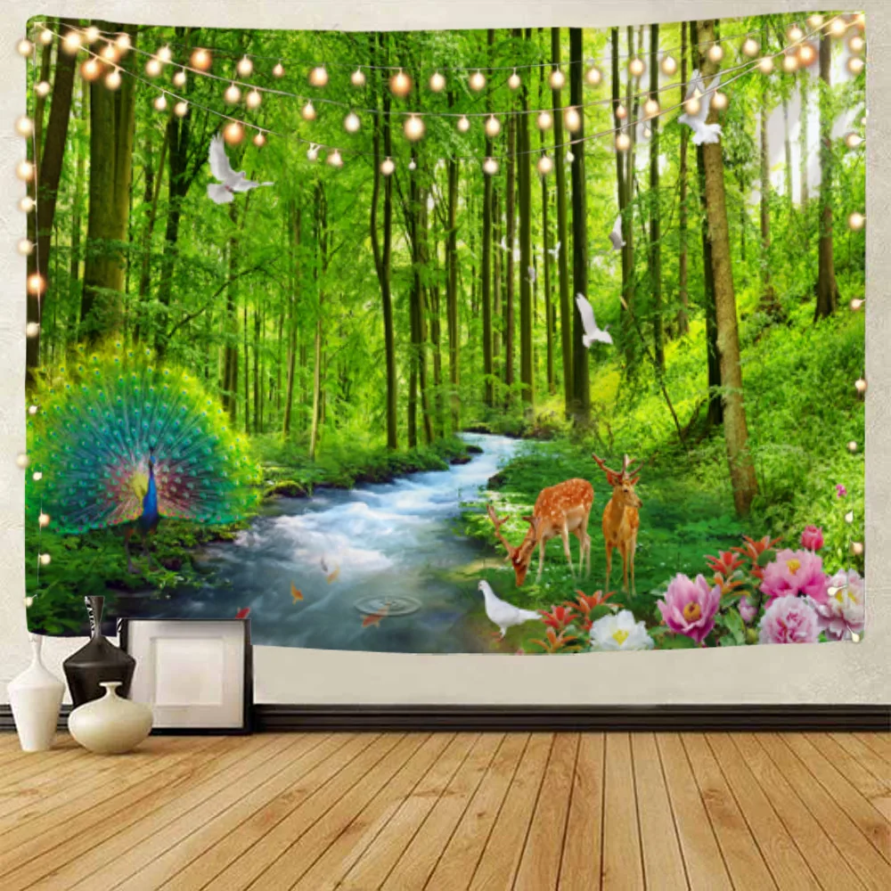Landscape Natural Waterfall Wall Hanging Landscape Peace Dov