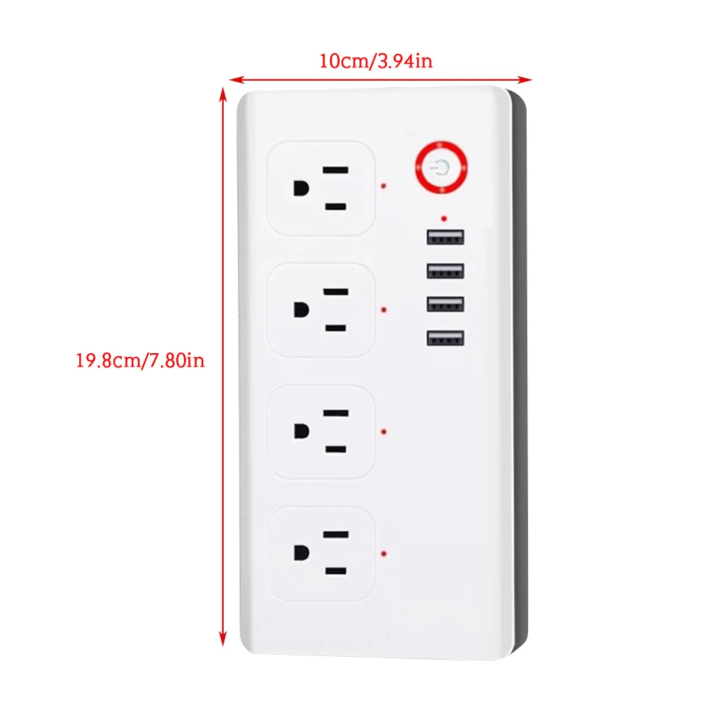 

WiFi Power Strip Smart Wireless Power Outlet Phone Remote Control Socket Flame-retardant Outlet US Plug