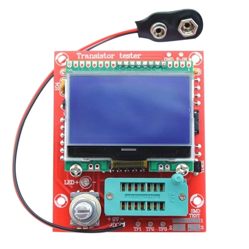 

Тестер сопротивления транзисторов Multifuncion, измеритель сопротивления, емкости, диода, частоты, сигнала, красный
