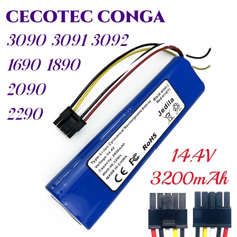 Фото Аксессуары для замены CECOTEC CONGA 3090 3091 3092 1690 1890 2090 14,4 В 3500 мАч №1