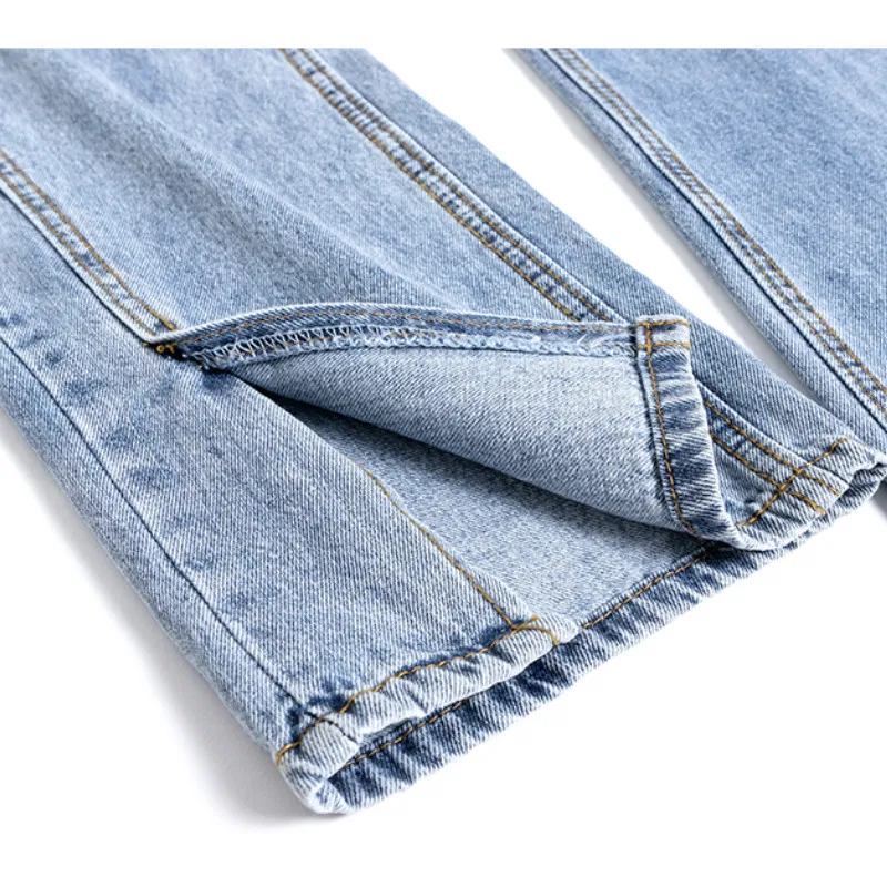 Simple All-Match Loose Fashion Harajuku Jeans New Solid Vintage High Waist Wide Leg Denim Trousers Classic Women Pants 2021 Pop