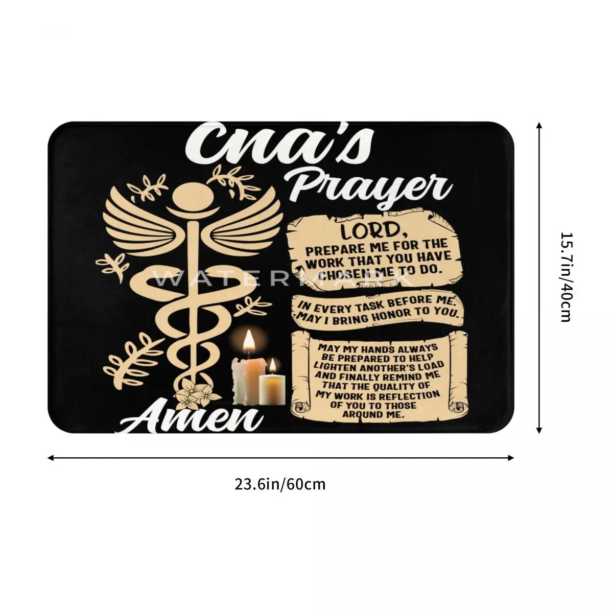 CNA Nurse Week CNA's Prayer Faith Nursing Carpet, Polyester Floor Mats Fashionable Bathroom Everyday Festivle Gifts Mats images - 6