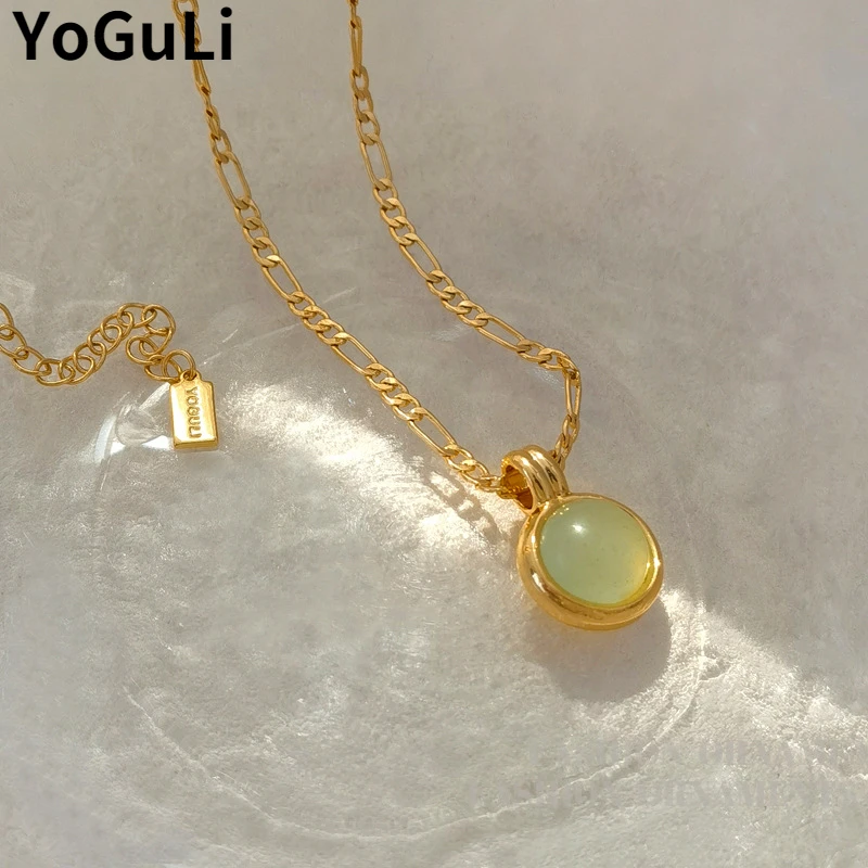 

Women Jewelry Geometric Stone Pendant Necklace 2022 New Trend Spring Summer Style Chain Necklace For Girl Lady Gifts