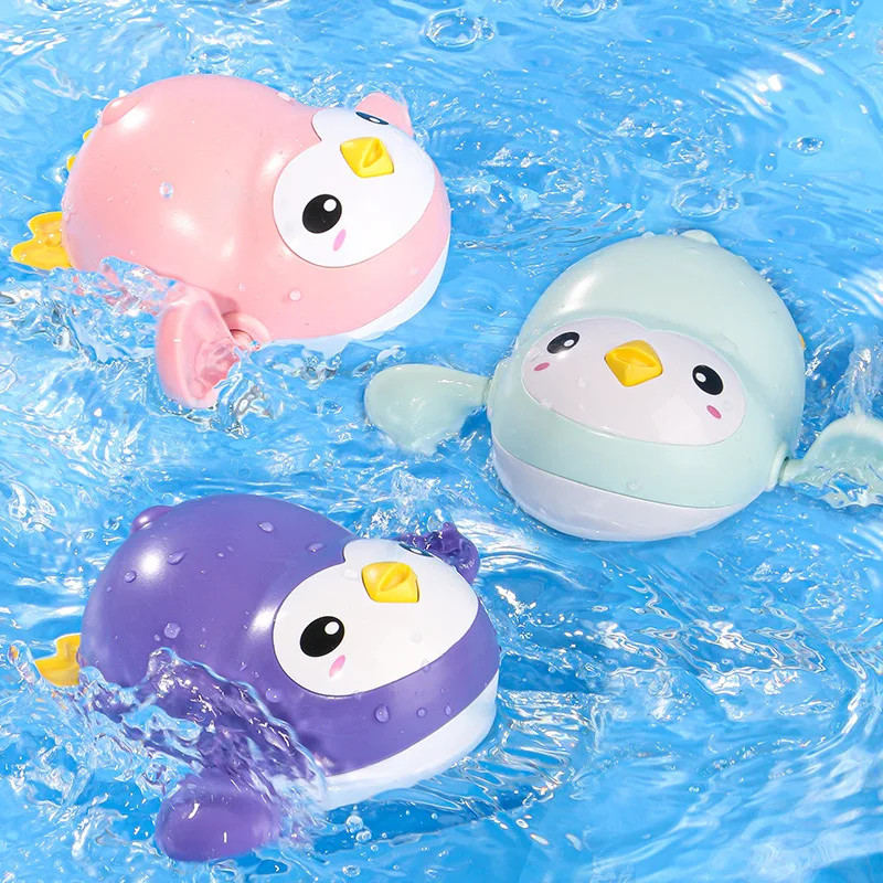 Cute Frogs Duck Baby Bath Toys for Kids Children Boys Girls Playing In The Water Bathroom Infant Clockwork Toys brinquedos