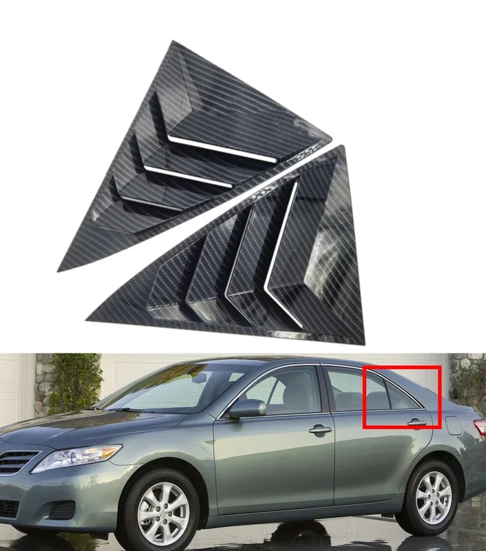 

Для Toyota Camry Sedan 2006-2017 автомобильная задняя жалюзи, оконная боковая крышка, накладка, наклейка, вентиляционный совок, аксессуары из АБС-пластика из углеродного волокна