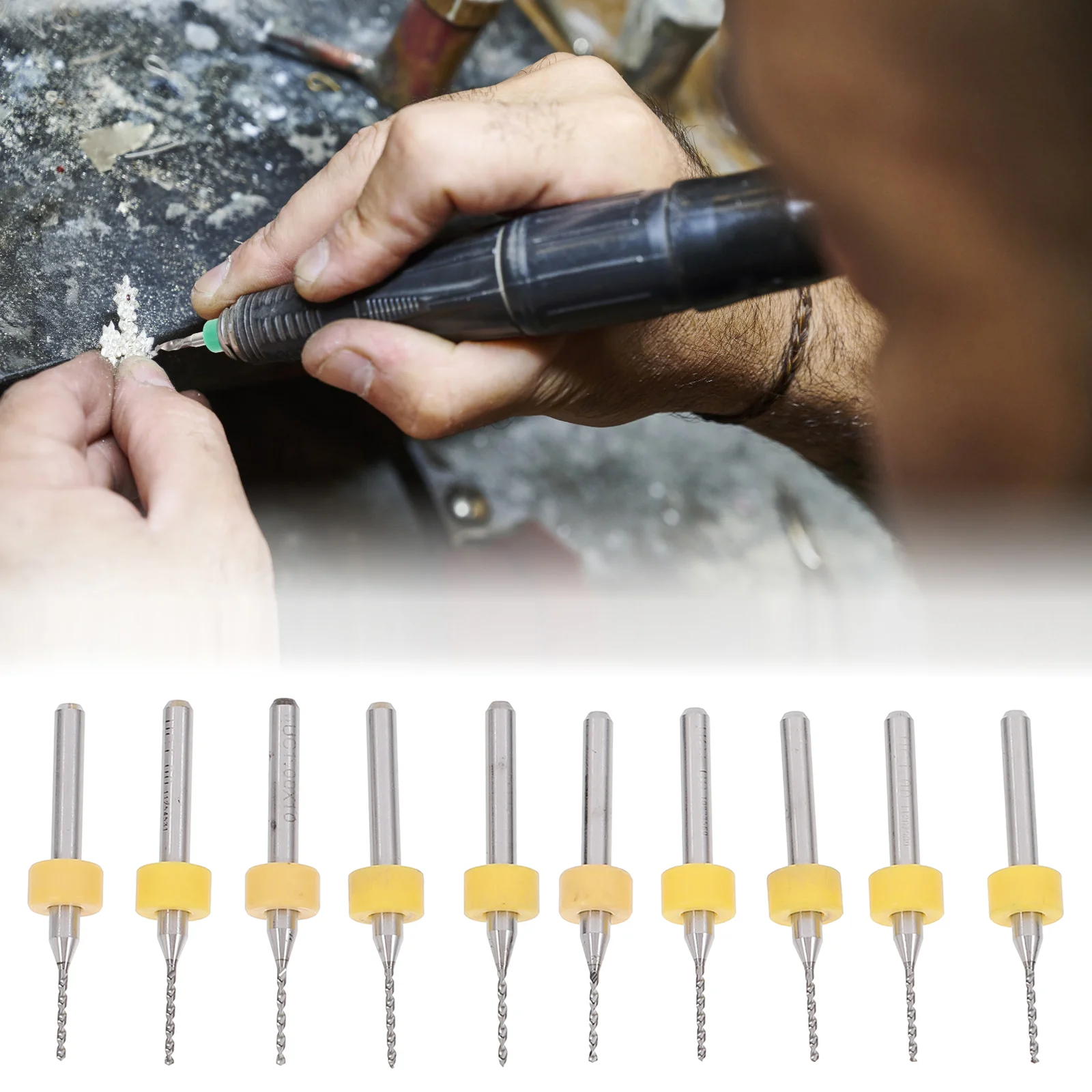 10 шт. мм твердосплавные сверла для печатных плат набор микро-гравировальных