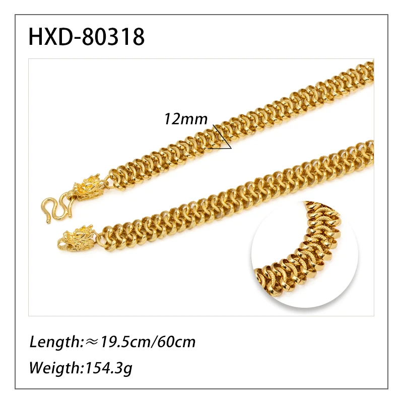 Men Women's Jewelry Set 24K Gold Plated Bracelet Necklace Sets Curb Cuban Weaving Snake Chain 2022 Wholesale Jewelry For Party images - 6