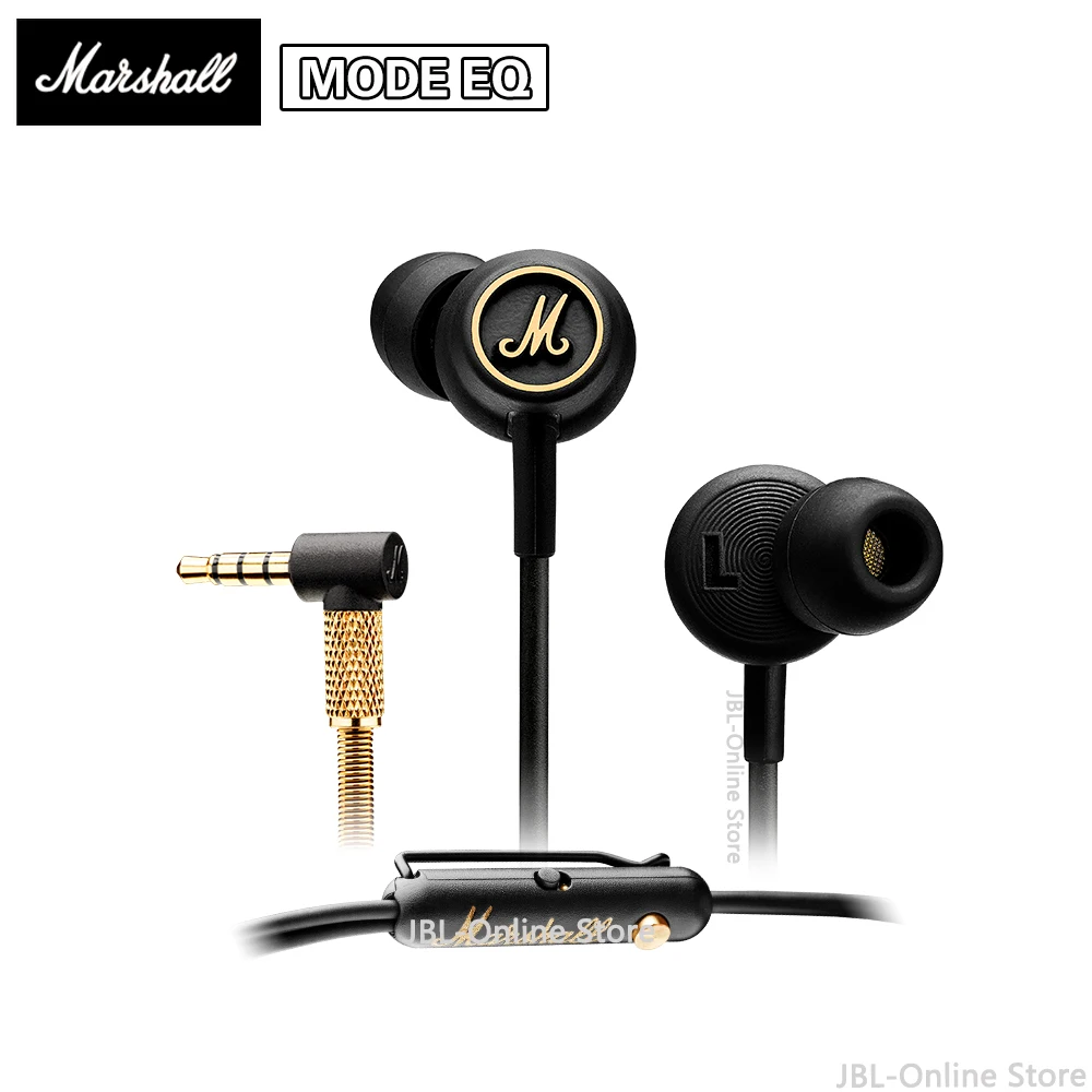 

Marshall Mode EQ Wired Earphone 3.5mm Wired Stereo Music Deep Bass Earbuds Sports Hands-free Earphone Button Headphone Headset